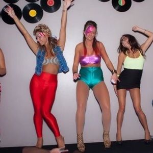 American Apparel High Waisted Shiny Leggings